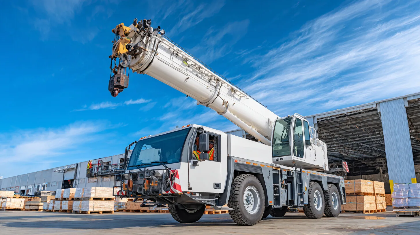 crane lifting materials for roofing company