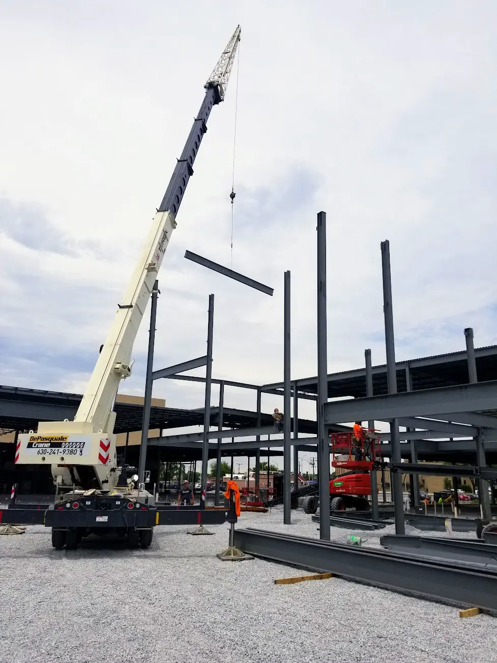 Crane Rental for Steel Erection